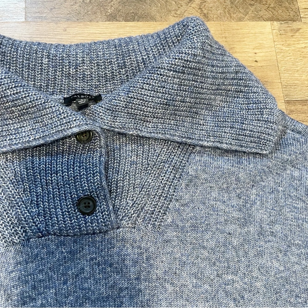 Talbots | Breton Button Collar Pullover Knit Swea… - image 6